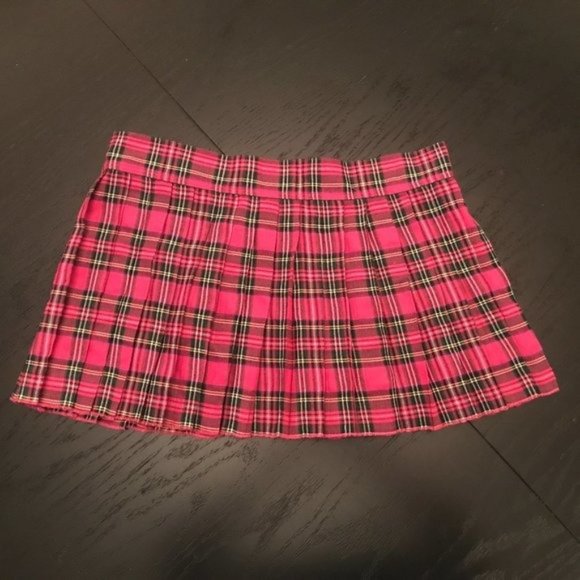 Hustler Hollywood Dresses & Skirts - Hustler Lingerie Pink Plaid School Girl Skirt